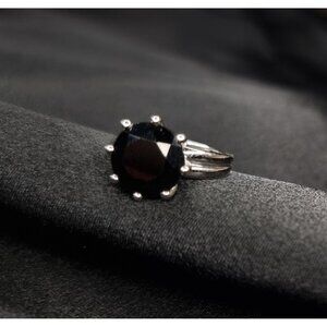 Black Onyx Sterling Silver 925 Ring Size 5.5